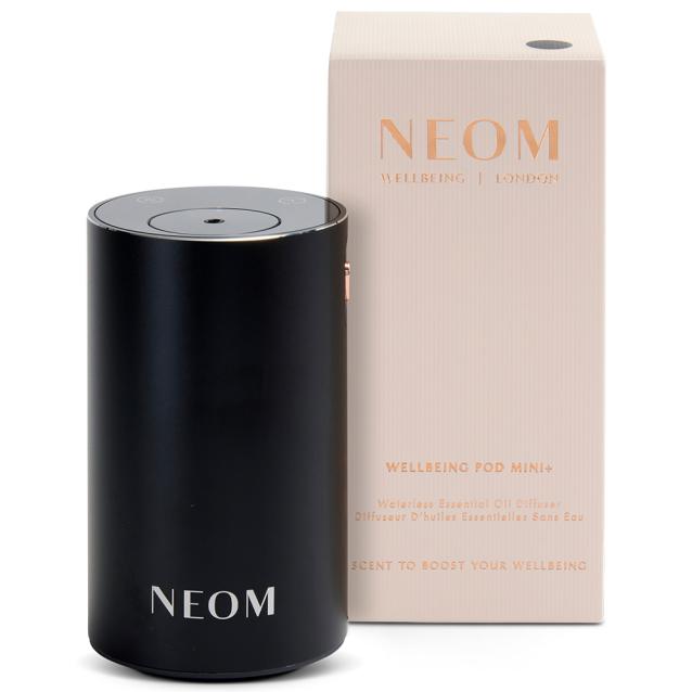Neom Wellbeing Pod Mini Essential Oil Diffuser Black Travel